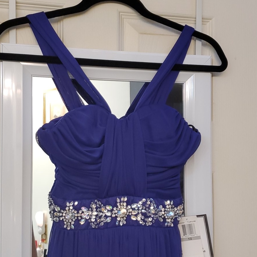NWT B. Darlin Embellished Halter Maxi dress